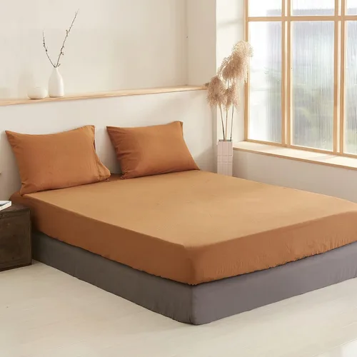 Vista 13 de Simple&Opulence Sábana bajera ajustable de lino (1 pieza), funda de colchón de 14 pulgadas de profundidad, mezcla de algodón natural, suave y Azul