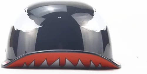 Vista 4 de Gorra de béisbol retro, casco de apertura de moda, medio casco de motocicleta, adecuado para hombres y mujeres adultos, para ayudar a los cruceros a