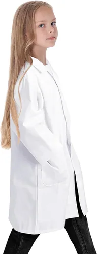 Vista 3 de Abrigo de laboratorio para niña Abrigo de médico unisex para niños, abrigo de veterinario para niños, disfraz de médico para niñas y niños