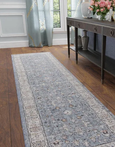 Vista 8 de Unique Loom Eco Traditional Collection - Alfombra de área - Coherance (rectangular 2' 0" x 3' 0", gris carbón/marfil)
