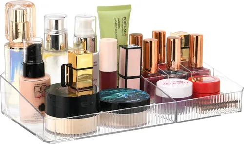 Vista 16 de ZHIAI Organizador Cosmético Apilable, Organizador Cosmético de Acrílico para Cómoda, Tocador, Gabinete de Cocina, Baño, Debajo del Fregadero