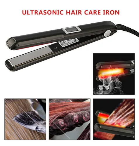 Vista 4 de Plancha ultrasónica para el cuidado del cabello por infrarrojos con innovadora tecnología de tratamiento de cabello infrarrojo, alisador profesional