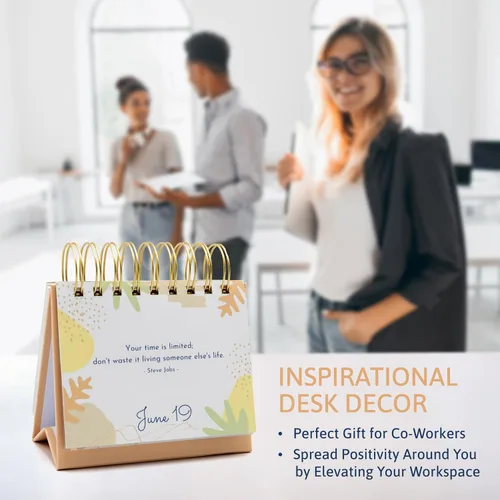 Vista 6 de Calendario de escritorio motivacional, calendario diario perpetuo con citas motivacionales diarias para escritorio, regalos inspiradores