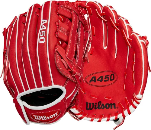 Vista 9 de Wilson A450 Adult + Youth Baseball Glove + Mitt Sizes 10.75" - 12" Right + Left Hand Throw Multiple Styles