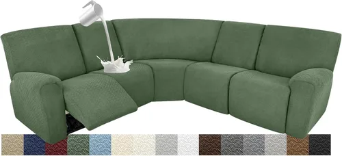 Vista 42 de Fundas impermeables de sofá reclinable modular para sofás reclinables, lavable en forma de L, para perros, fundas elásticas para sofá reclinable