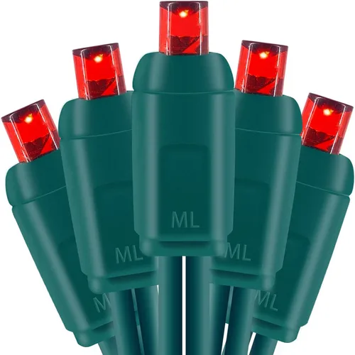 Vista 11 de Mini luces LED de Navidad de 0.197 in, tira de luces LED para decoración de árboles de Navidad en exteriores e interiores, grado comercial, cable