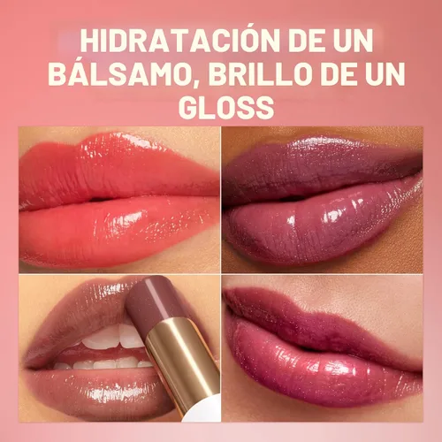 Vista 5 de REVLON Bálsamo Súper Lustroso con Brillo Cristalino, Bálsamo Labial Hidratante con Color con Ácido Hialurónico, Aloe y Cuarzo Rosa, 001 Cuarzo