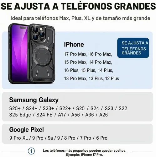 Vista 7 de Perilogics Funda de nailon para cinturón de teléfono celular compatible con iPhone 17 Pro Max, 16 Pro Max, 16 Plus, 15 Pro Max, 15 Plus, 14 Pro Max