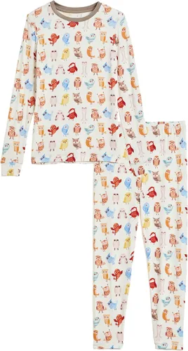 Vista 109 de KicKee Pants Conjunto de pijama de manga larga con estampado de piezas 90's Plaid