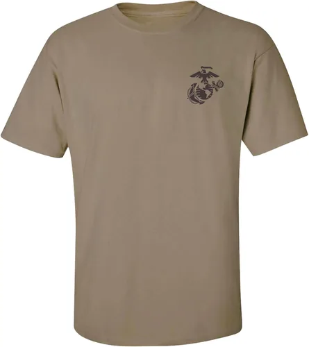 Vista 5 de zerogravitee Camiseta de manga corta para adulto con emblema de los marines Jaspeado oscuro