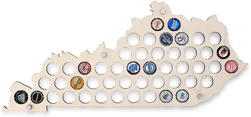 Vista 46 de Torched Tapa de cerveza Mapa Alabama, Estados Unidos tapa de cerveza titular decoración de pared, regalo para amantes de la cerveza para hombres