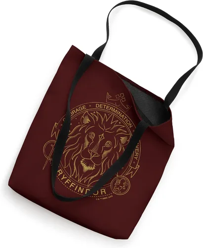 Vista 2 de Harry Potter Bolsa de mano Gryffindor Line Art con símbolo de león Blanco 16 pulgadas