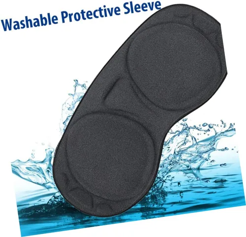 Vista 4 de Mikikit 2 pcs Vr Portable Lens Game Soft Virtual rift Anti- Compatible rift Rift Cover Black Scratch- Washable Sponge for Reality S Proof