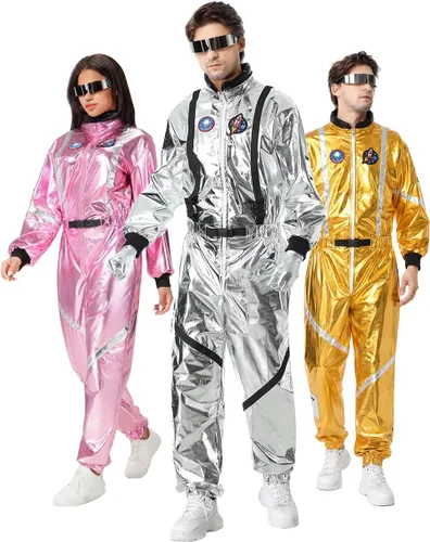 Vista 6 de Disfraz de astronauta para adultos, traje espacial para hombres