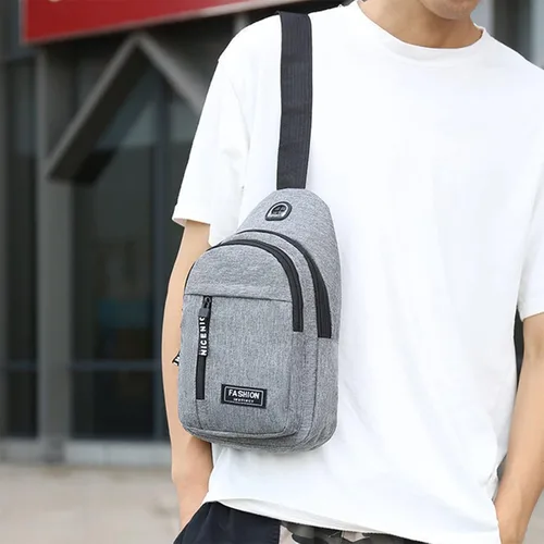 Vista 7 de Gecau Bolso bandolera multiusos - Bolso cruzado en el pecho - Mochila deportiva de senderismo - Mochila casual para hombres y mujeres