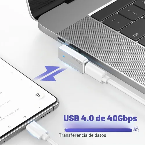 Vista 6 de Adaptador magnético USB C de 24 pines con 2 puntas, conector tipo C de 40