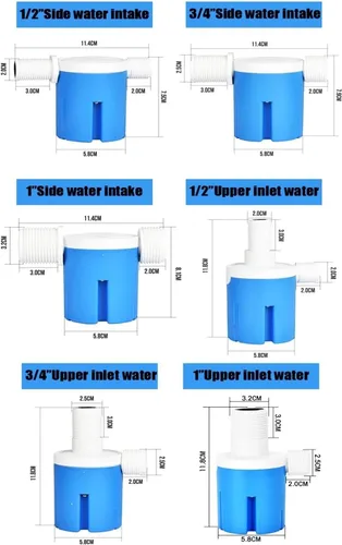 Vista 4 de 1/2" 3/4" 1" Automatic Water Level Control Valve Float Ball Tank Tower Pool Switch Inlet Stop(1",INTERNAL INSTALLATIO_SIDE WATER INTAKE)