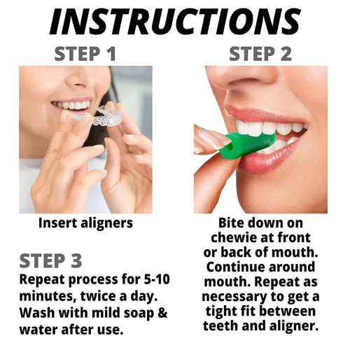 Vista 7 de IXO Aligner - Masticables para alineadores Invisalign – Accesorios masticables Invisalign – Aligner Chewies para bandejas Invisalign, masticables