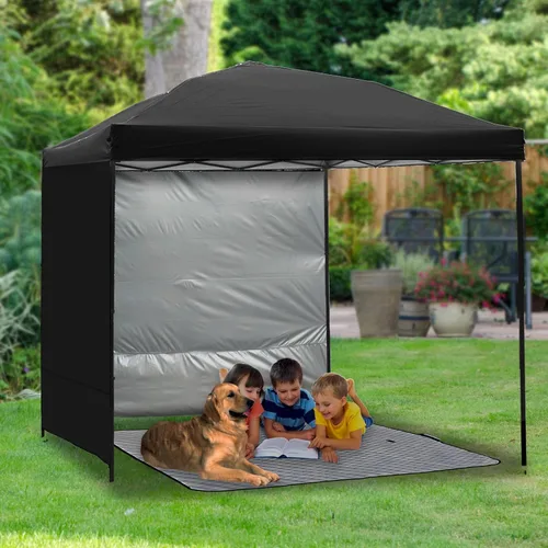 Vista 7 de Canopy Sunwall - Tienda de campaña para kioscos de pared lateral de 10 x 10