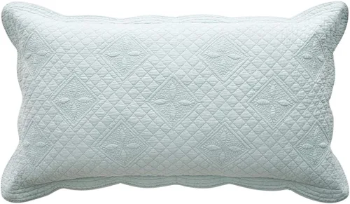 Vista 11 de Calla Angel Sage Garden - Funda de almohada acolchada de algodón puro de lujo matelassé, estándar, 20 x 26 pulgadas, café