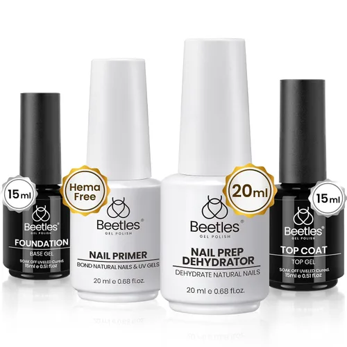 Vista 16 de Beetles Gel Polish Capa superior de gel que no se limpia de larga duración A-transparente-1