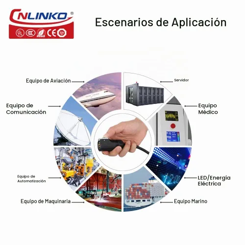 Vista 6 de CNLINKO Conector de enchufe macho y hembra de 2 pines industrial impermeable de alimentación, conector circular de cable M16 10A, conector ciego