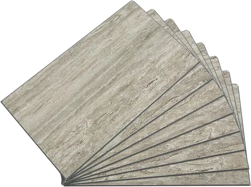 Vista 43 de Palisade Azulejos de vinilo entrelazados impermeables para pared/salpicadero para cocina o baño en mármol español (muestra de 4.5x11 pulgadas)