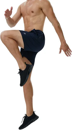 Vista 3 de Roadbox Men's 5 Inch Running Athletic Quick Dry Shorts with Pockets for Workout Gym Exercise