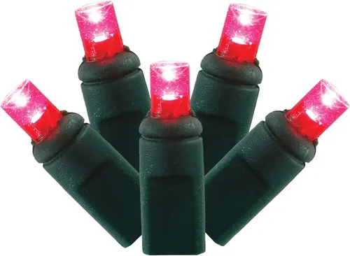 Vista 34 de Vickerman Juego de 100 luces LED GW WA Ec multicolor con LED gran angular de molde único, 36 pies