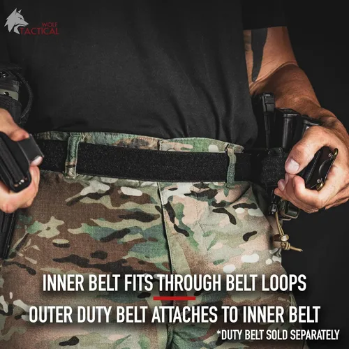 Vista 4 de WOLF TACTICAL Loop Liner Interior para Duty & Battle Belt Cinturón de 1.5 pies con gancho y bucle EDC