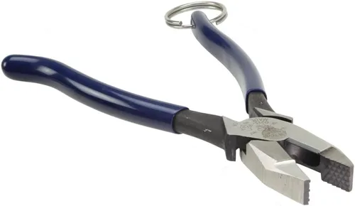 Vista 5 de Klein Tools D213-9STT Alicates para trabajadores de hierro con mandíbulas moleteadas resistentes, cuchillos endurecidos por inducción y un anillo
