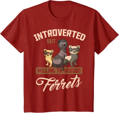 Vista 48 de Camiseta para amantes de los animales de los hurones, Negro, S