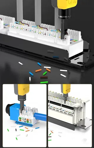 Vista 7 de Gaobige Kit de herramientas de red, Cat6 Cat5e Cat5 Herramienta de prensado RJ45 Kit de herramientas de crimpado, Pass Through rj45 Crimper, Wire