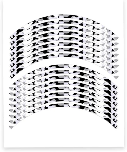 Vista 2 de KETABAO - Adhesivos para llantas (19.2 in), diseño de rayas F01 para Yamaha YZF R6 R1 MT03 MT125 TRACER 700 MT09 FZ25 MT07 MT10 (blanco)