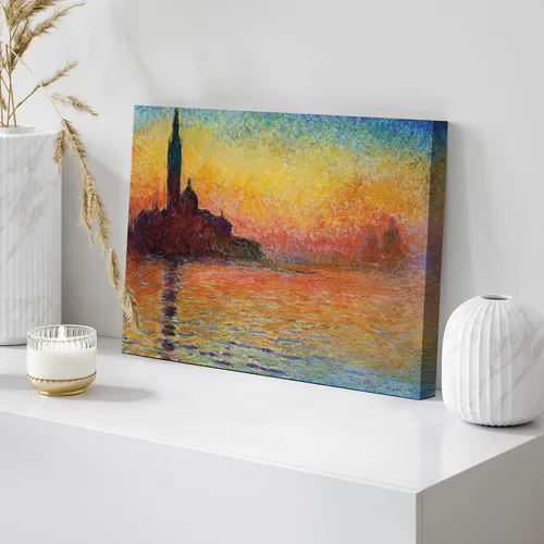 Vista 106 de wall26 Prado con álamos por Claude Monet - Arte moderno impresionista, arte en lienzo para el hogar, 12 x 18 pulgadas