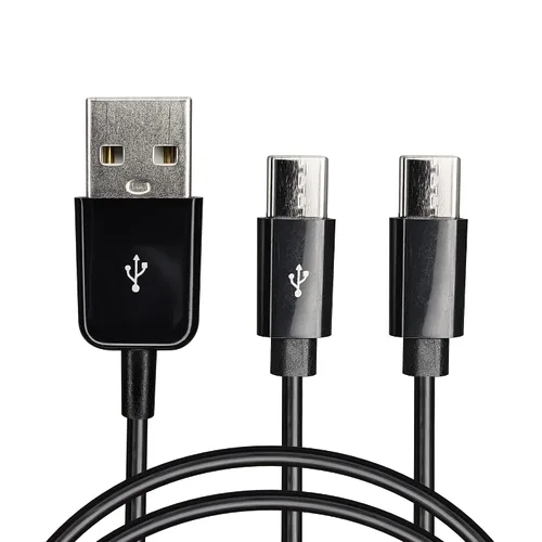 Vista 10 de CERRXIAN Cable de carga divisor USB tipo C, cable de carga múltiple 2 en 1 de 1 pies, USB A a 2 USB tipo C Y Splitter Data Snyc cable