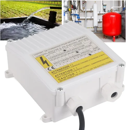 Vista 7 de Caja de control para bombas sumergibles y pozos profundos - Controlador externo (1.5KW, 50uf, 13A, enchufe de EE. UU., 110V)