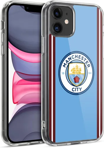 Vista 100 de Head Case Designs Funda de gel con licencia oficial del Manchester City Man City FC Away 2022/23 [protección de grado militar] compatible con Apple