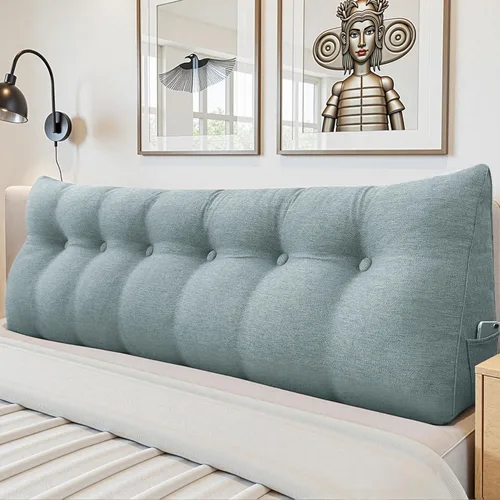 Vista 17 de Almohada de Cuña para Cabecero - Almohada Triangular para Cabecero de Cama, Almohada de Cuña para Descanso en la Cama, para Sentarse en la Cama
