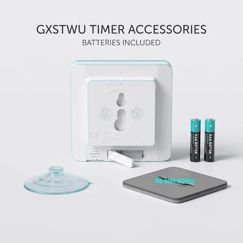 Vista 9 de Reloj de ducha digital, reloj temporizador de baño, resistente al agua para rociar agua, alarma de cuenta regresiva, temporizador de pantalla