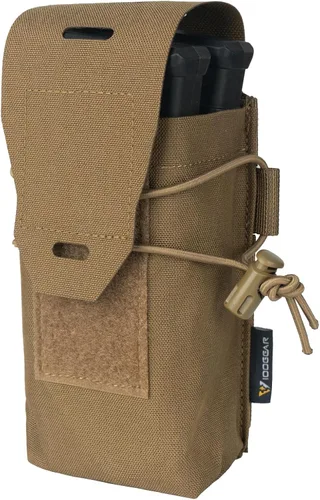 Vista 8 de IDOGEAR Bolsa doble para cargador de 0.219 in, para rifle, Molle, doble pila, multicamuflaje, portador de revistas, airsoft, caza, tiro, bolsa