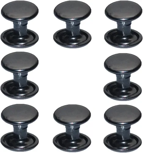 Vista 5 de 300 juegos de remaches de cuero, remaches de doble tapa, tachuelas tubulares de metal, reparaciones, decoración, accesorios de manualidades