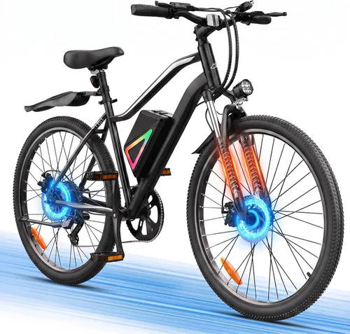 Vista 11 de Electric Bike for Adults 1500W 1000W Peak Motor 26" Tire Ebike Negro