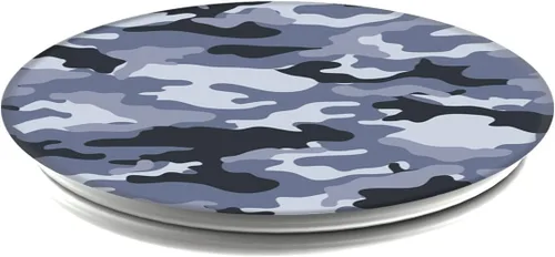 Vista 3 de PopSockets: Agarre plegable y soporte para teléfonos y tabletas - Camo gris