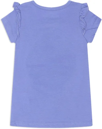 Vista 3 de Disney Frozen - Conjunto de camisetas y leggings de Elsa, Anna y Olaf para niñas pequeñas y pequeñas, color morado, azul y gris