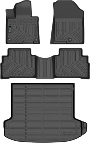 Vista 30 de Floor Mats & Cargo Liner for Jeep Grand Cherokee L 2021-2026 6-Seats Apto para consola central, con alfombrilla de respaldo, ajuste personalizado