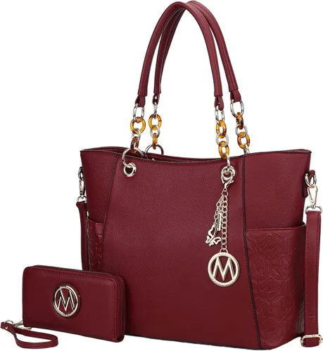 Vista 43 de MKF Collection - Juego de bolsa de mano para mujer, con cartera y asa superior, de piel vegana