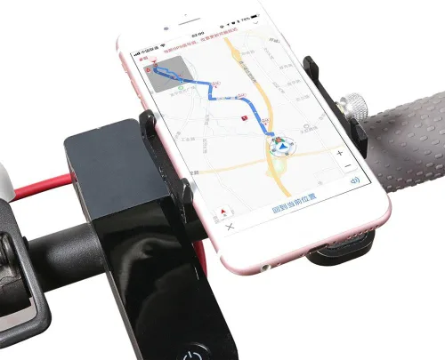 Vista 2 de GUB Soporte de teléfono para bicicleta y motocicleta, soporte universal de aleación de aluminio para manillar de bicicleta, ajustable, compatible