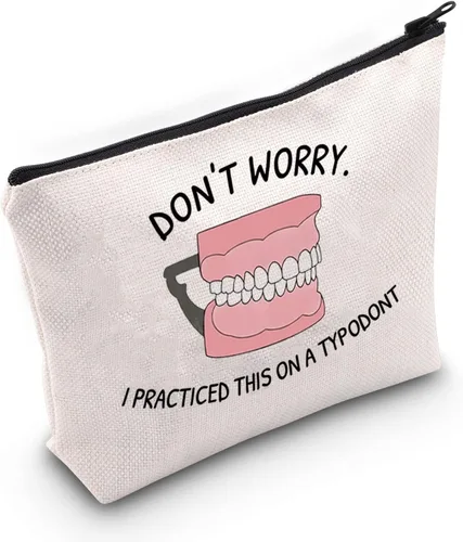 Vista 2 de ZJXHPO Kit de supervivencia para dentistas - Bolsa de maquillaje y artículos de tocador para higienista dental para mujer, Typodont, No