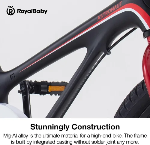 Vista 4 de RoyalBaby Bicicleta para niños, ligera de aleación de magnesio de 16/18 pulgadas, para niños y niñas de 4 a 9 años, ruedas de entrenamiento